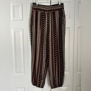 Bohemian Striped Pants - Black and Brown